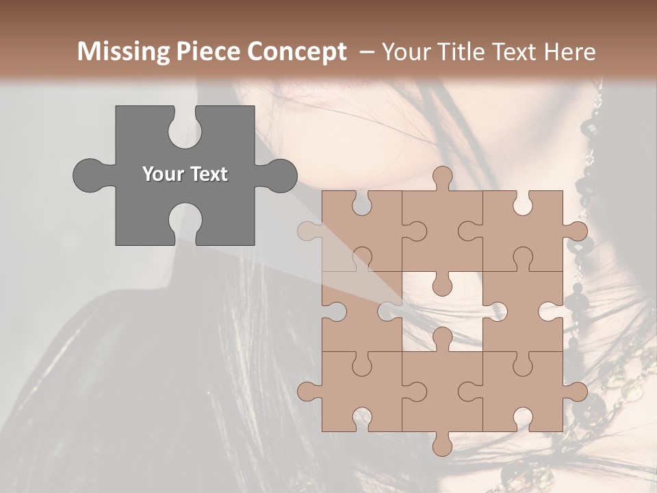 Visage Lips Blue Eyes PowerPoint Template