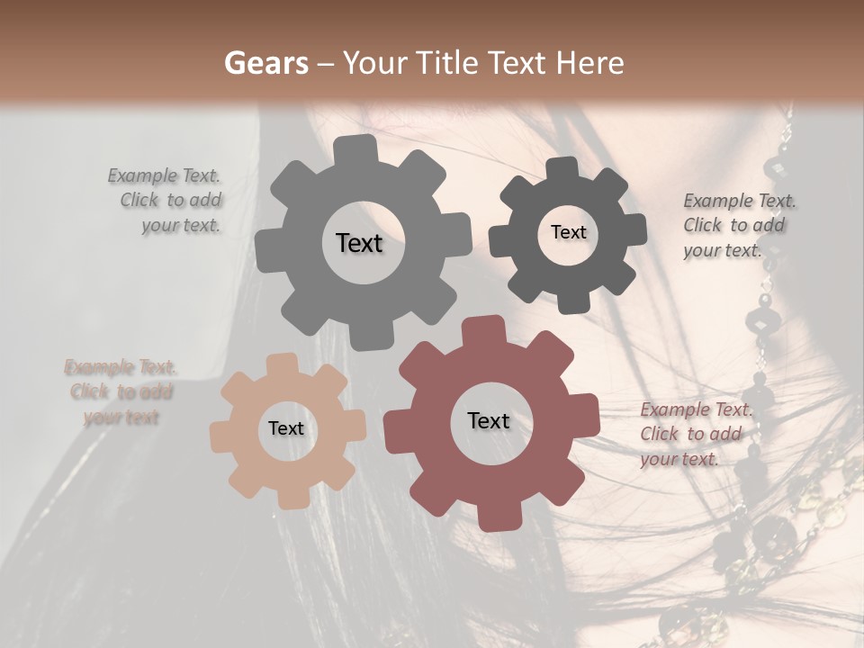 Visage Lips Blue Eyes PowerPoint Template