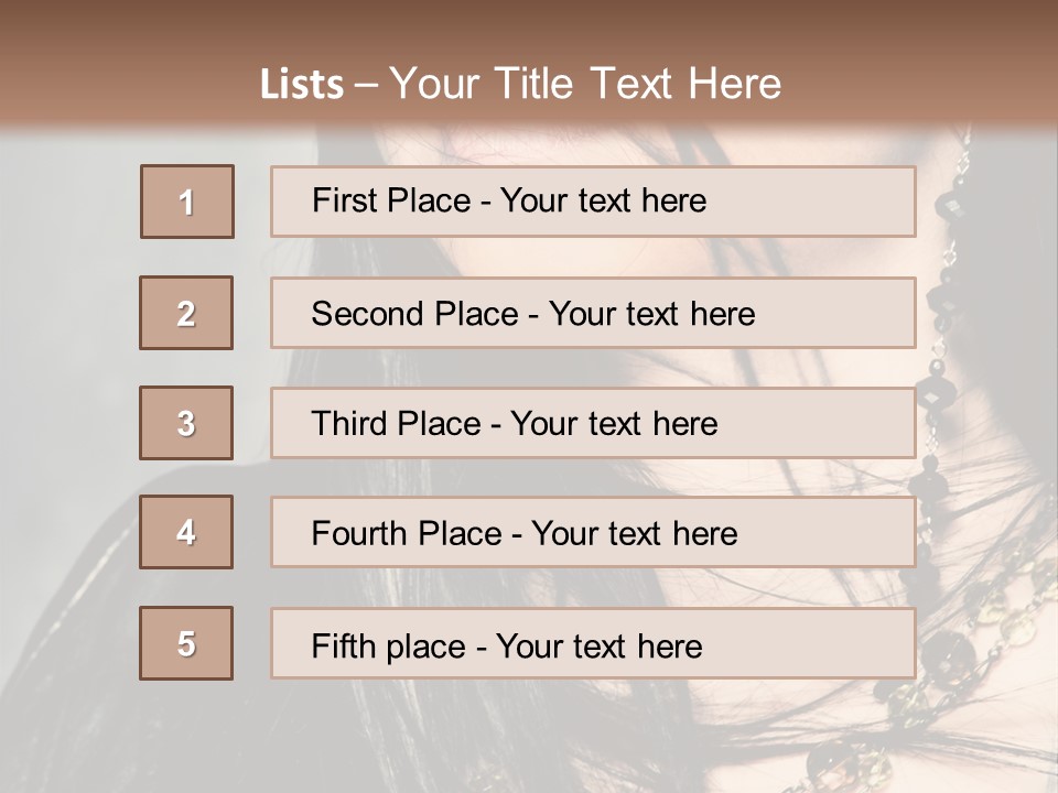 Visage Lips Blue Eyes PowerPoint Template