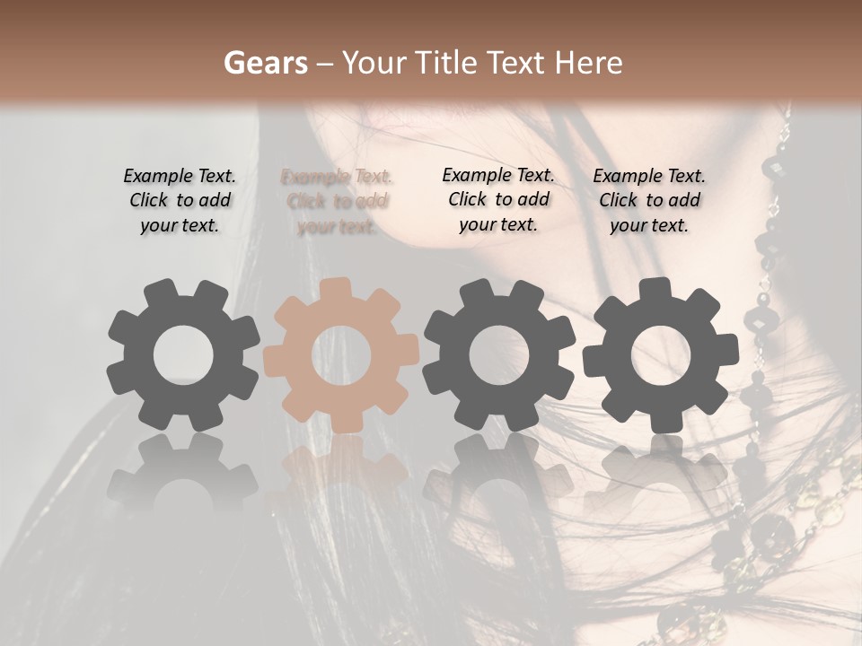 Visage Lips Blue Eyes PowerPoint Template