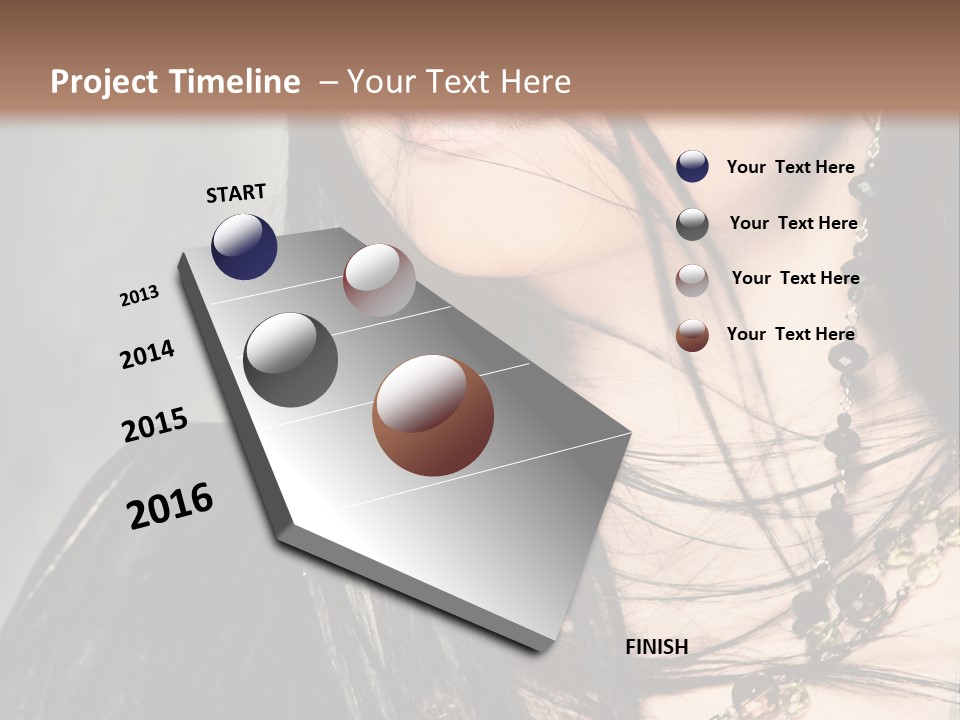 Visage Lips Blue Eyes PowerPoint Template