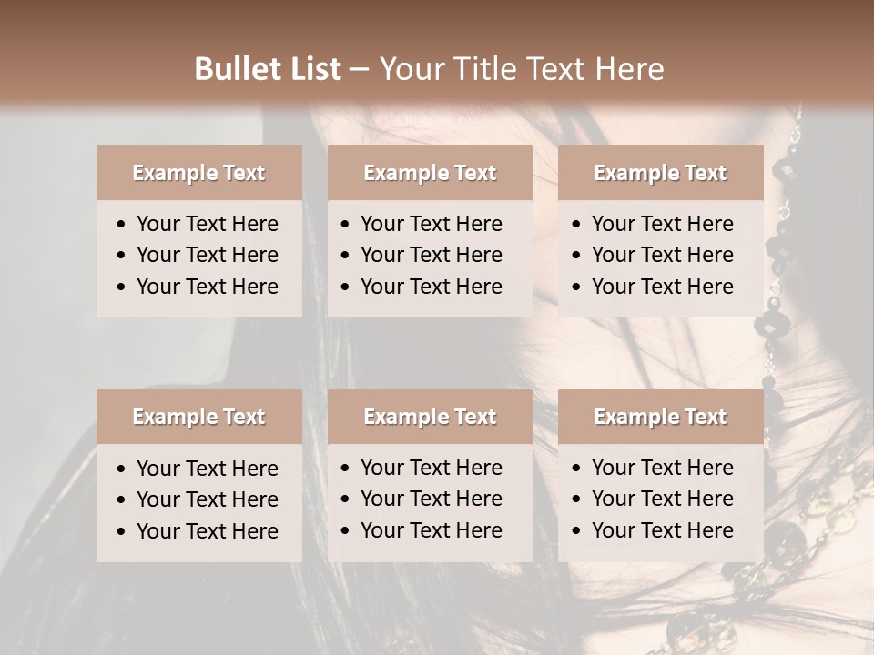 Visage Lips Blue Eyes PowerPoint Template