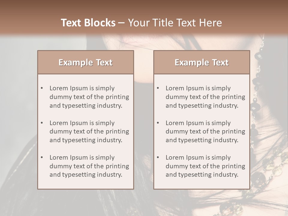 Visage Lips Blue Eyes PowerPoint Template