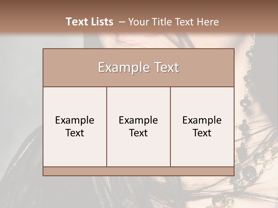 Visage Lips Blue Eyes PowerPoint Template