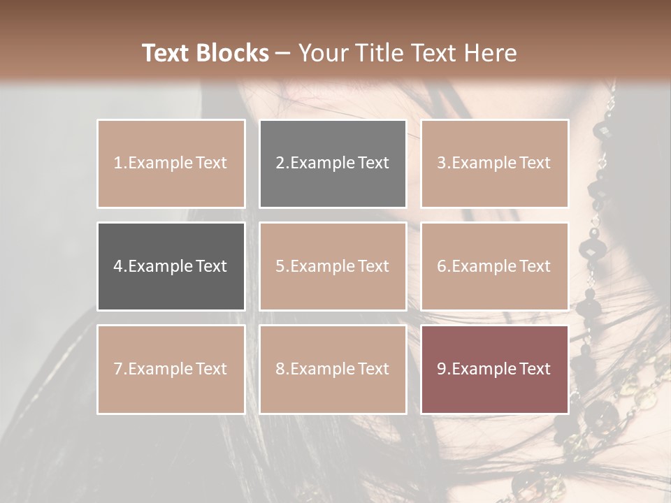 Visage Lips Blue Eyes PowerPoint Template