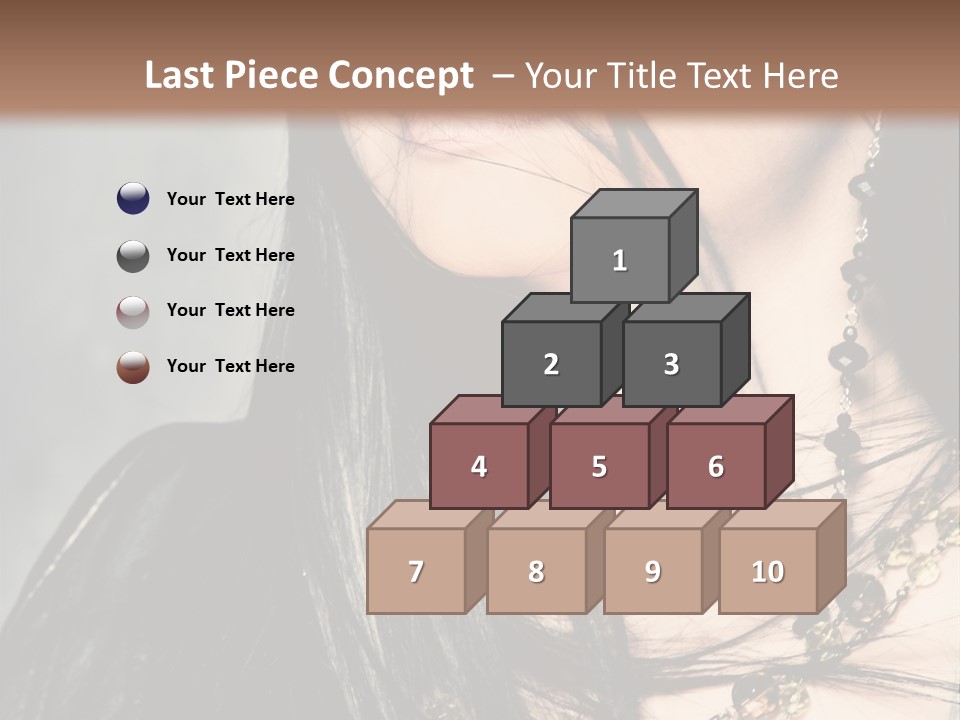 Visage Lips Blue Eyes PowerPoint Template