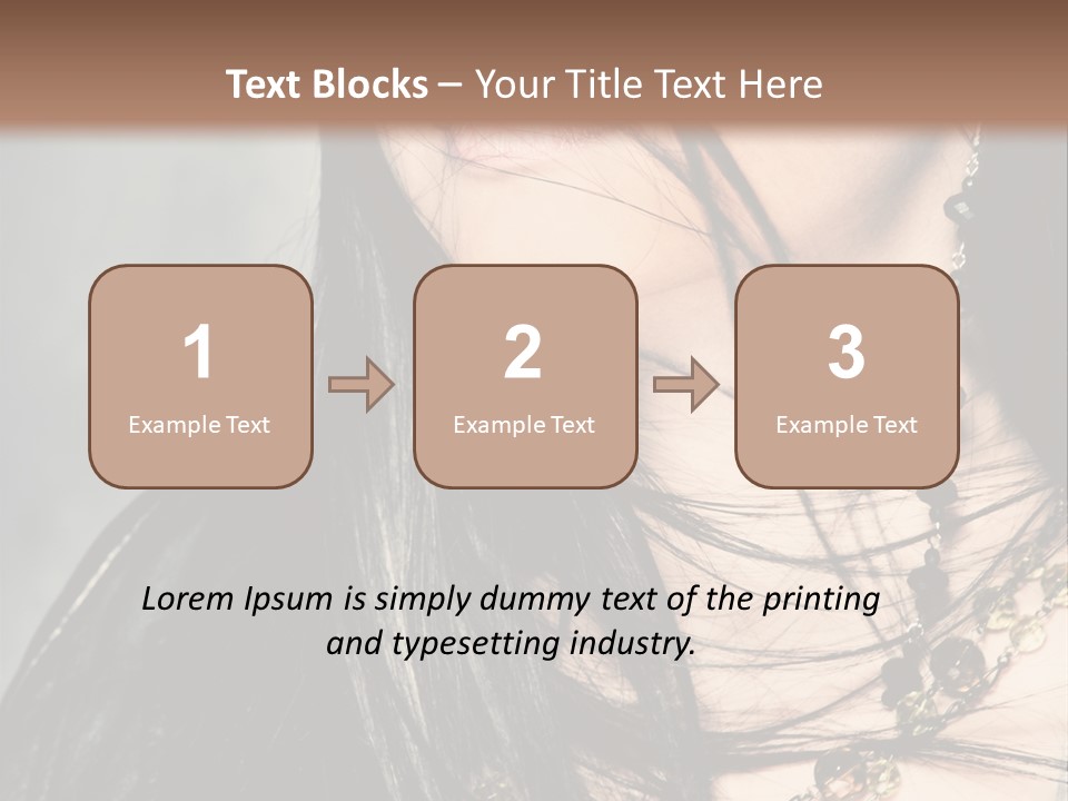 Visage Lips Blue Eyes PowerPoint Template