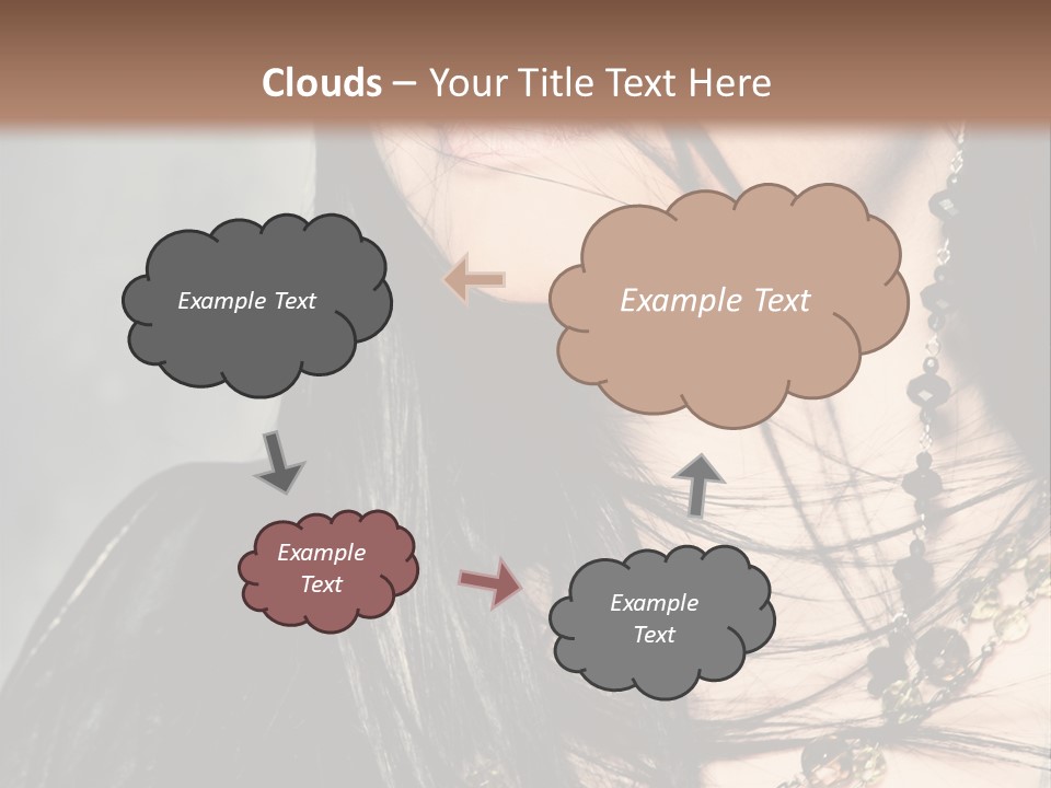 Visage Lips Blue Eyes PowerPoint Template