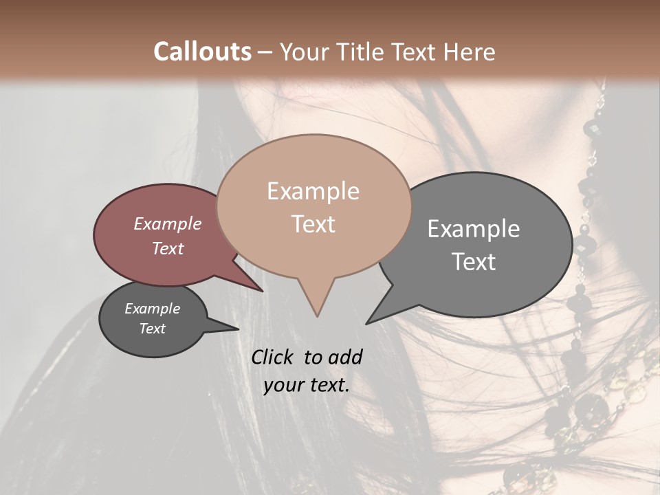 Visage Lips Blue Eyes PowerPoint Template