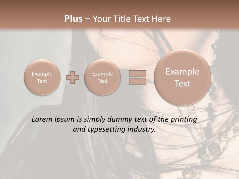 Visage Lips Blue Eyes PowerPoint Template