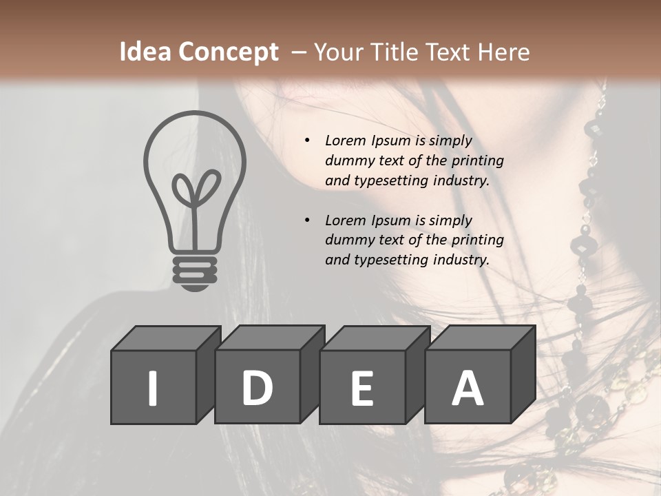 Visage Lips Blue Eyes PowerPoint Template