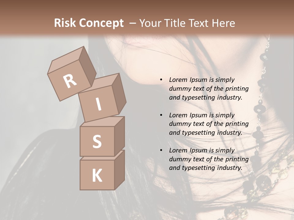 Visage Lips Blue Eyes PowerPoint Template