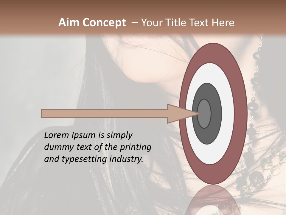 Visage Lips Blue Eyes PowerPoint Template