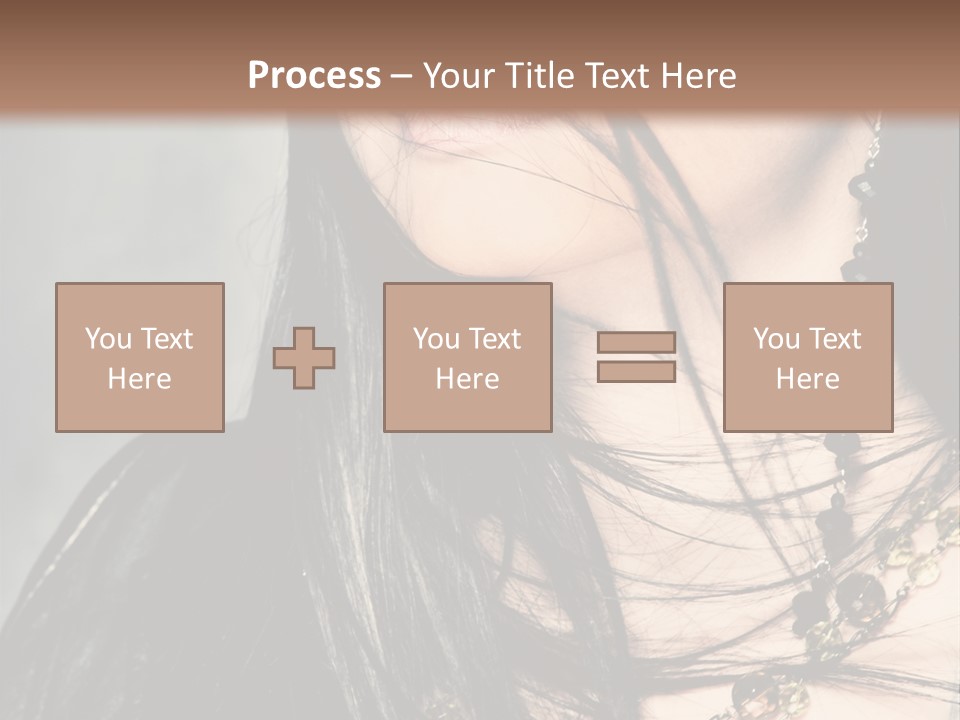 Visage Lips Blue Eyes PowerPoint Template