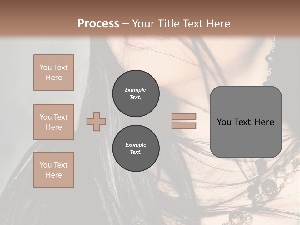 Visage Lips Blue Eyes PowerPoint Template