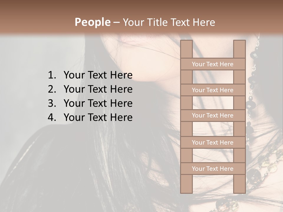 Visage Lips Blue Eyes PowerPoint Template