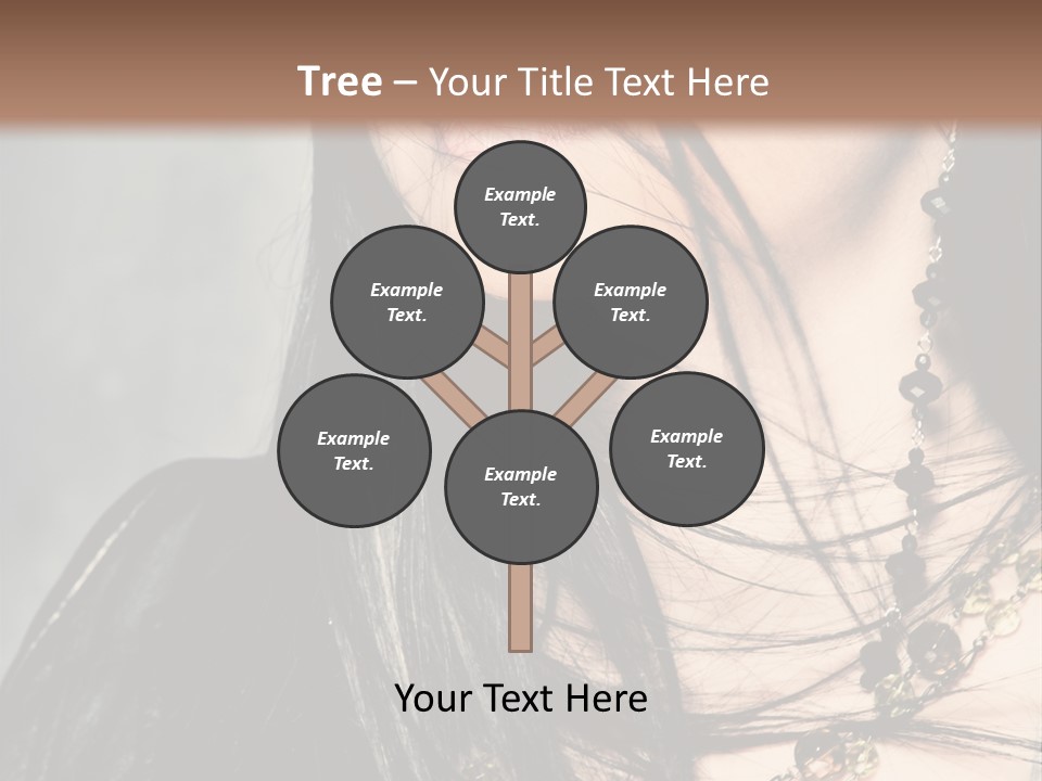 Visage Lips Blue Eyes PowerPoint Template