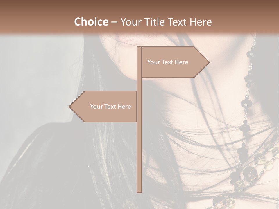 Visage Lips Blue Eyes PowerPoint Template