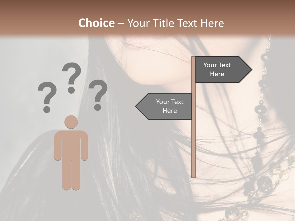 Visage Lips Blue Eyes PowerPoint Template