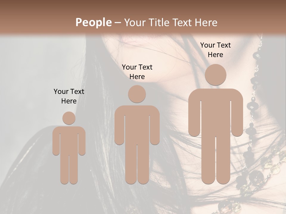 Visage Lips Blue Eyes PowerPoint Template