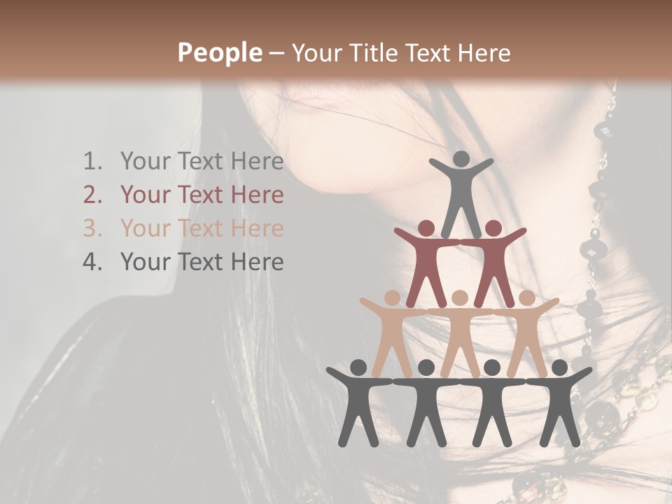 Visage Lips Blue Eyes PowerPoint Template