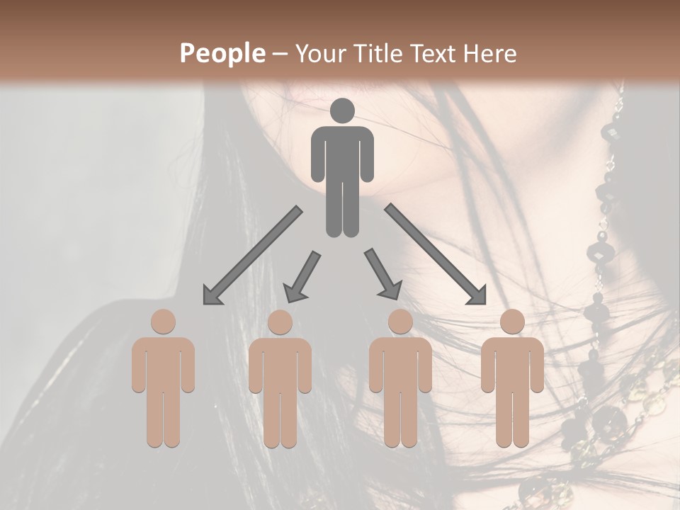 Visage Lips Blue Eyes PowerPoint Template