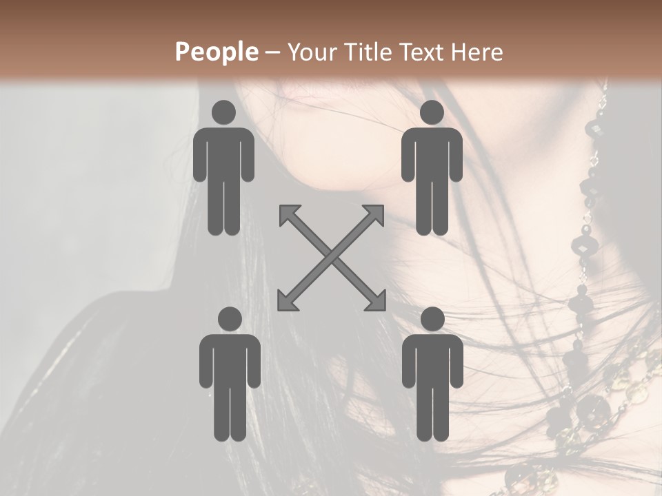 Visage Lips Blue Eyes PowerPoint Template