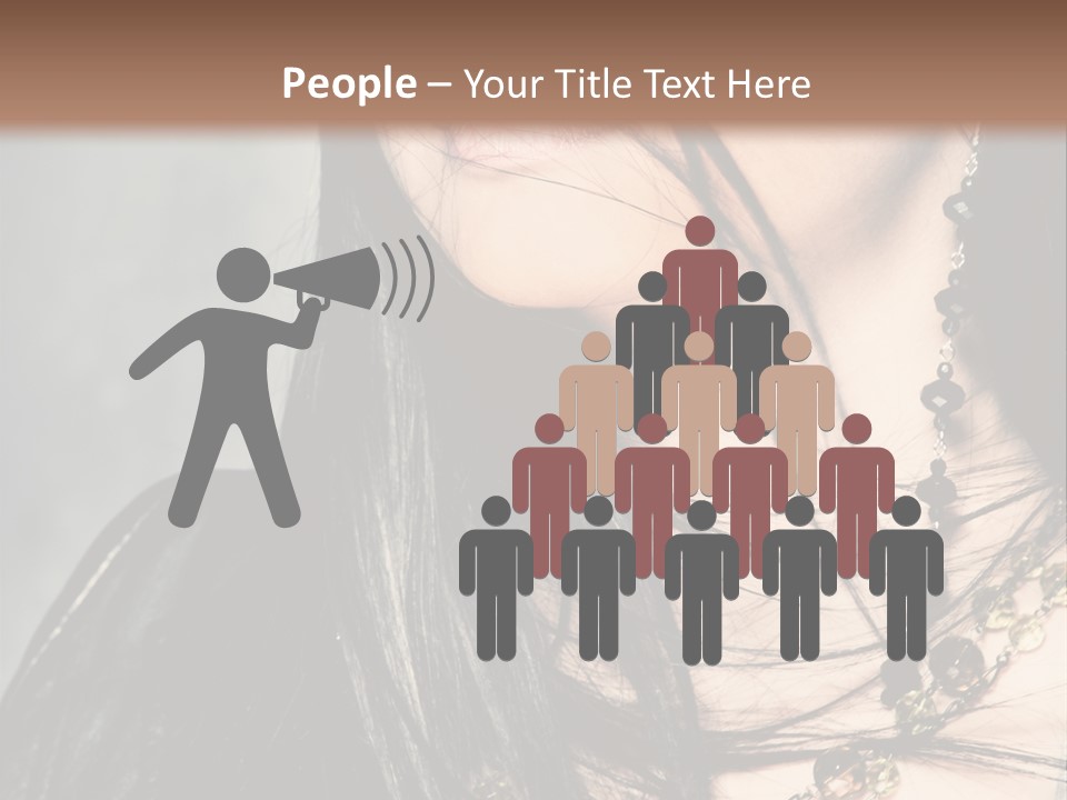 Visage Lips Blue Eyes PowerPoint Template