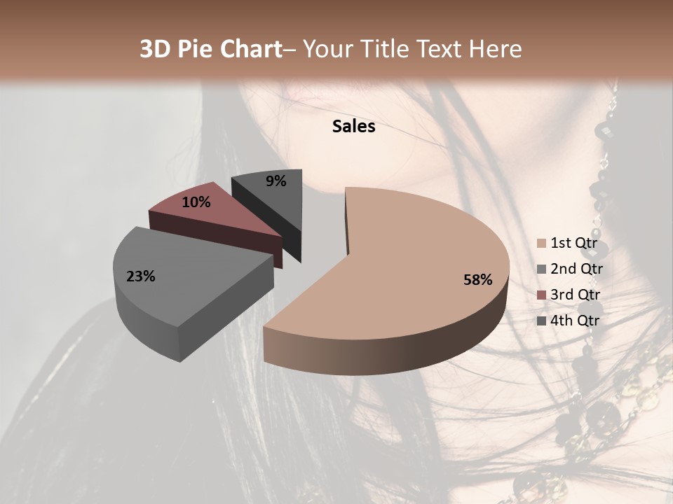 Visage Lips Blue Eyes PowerPoint Template