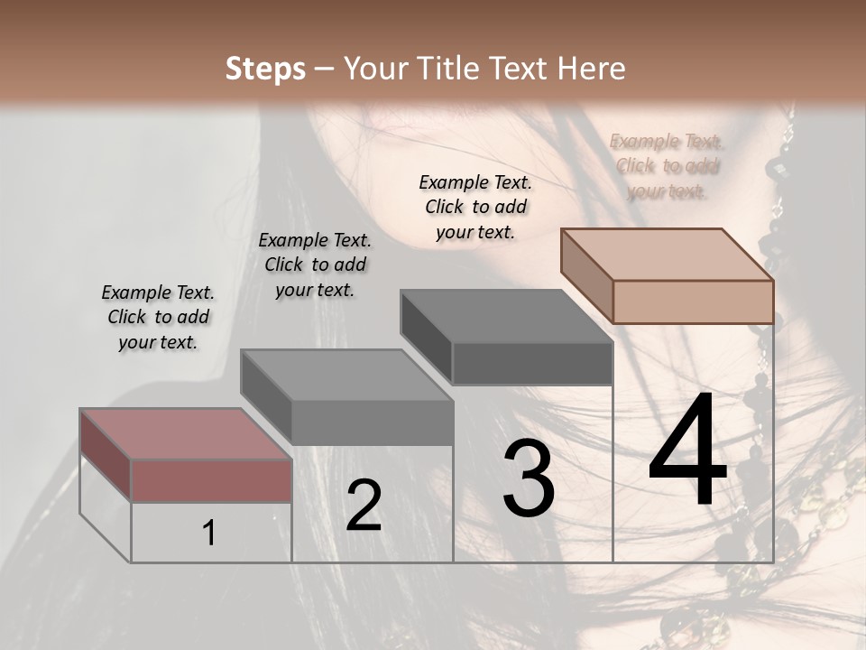 Visage Lips Blue Eyes PowerPoint Template