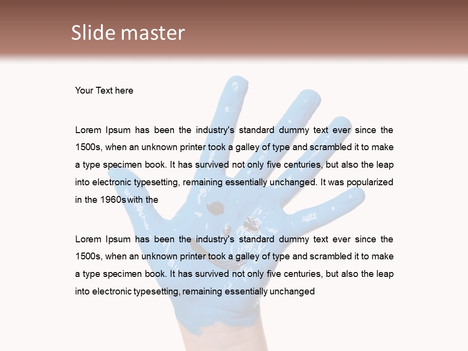 Kinderhand Kreativ Colour PowerPoint Template