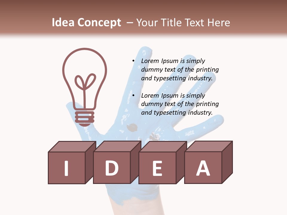 Kinderhand Kreativ Colour PowerPoint Template