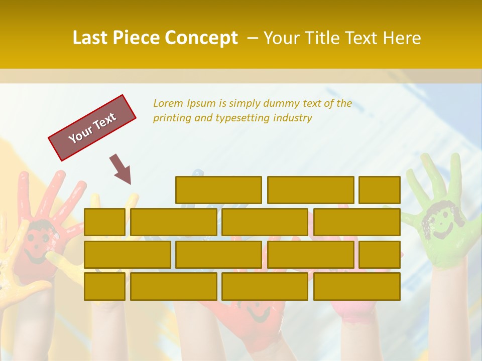 Rot Spiel Kind PowerPoint Template