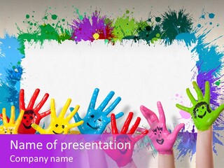 Wand Malen Pink PowerPoint Template