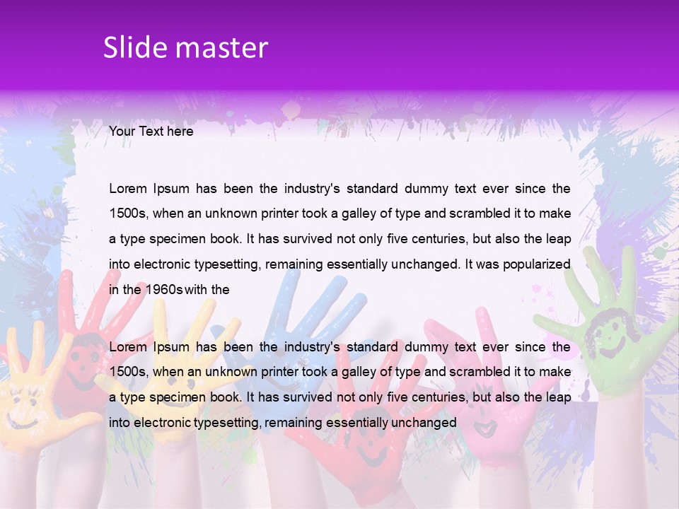 Wand Malen Pink PowerPoint Template