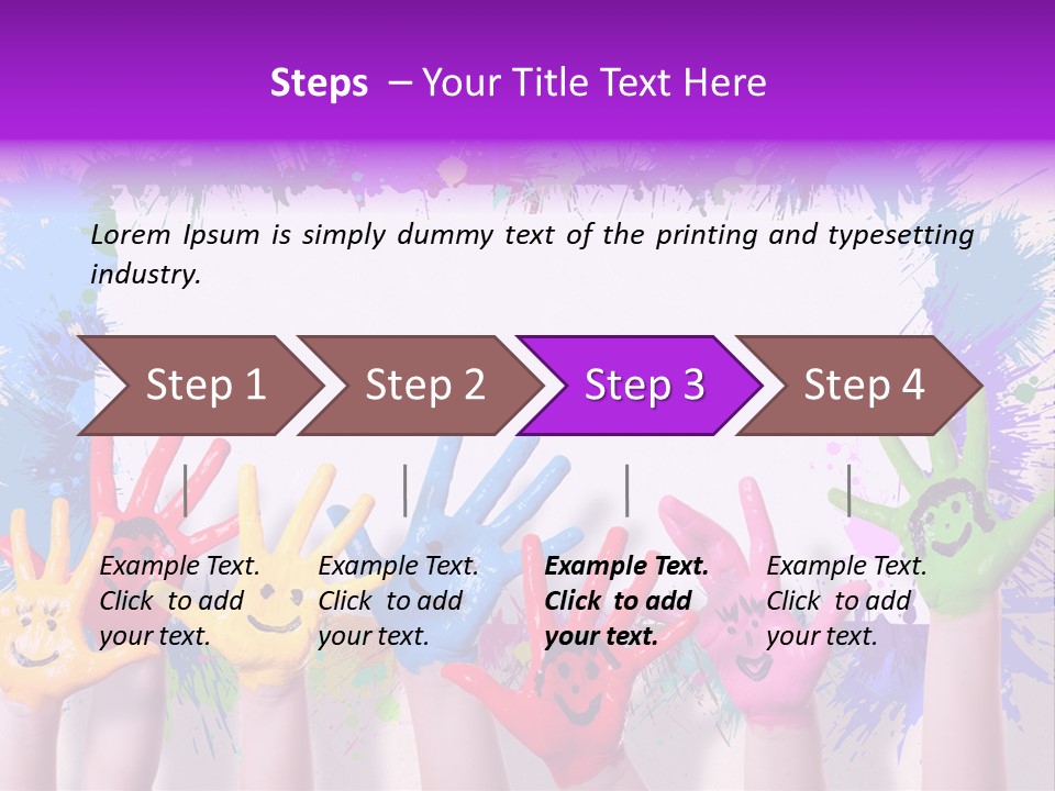 Wand Malen Pink PowerPoint Template