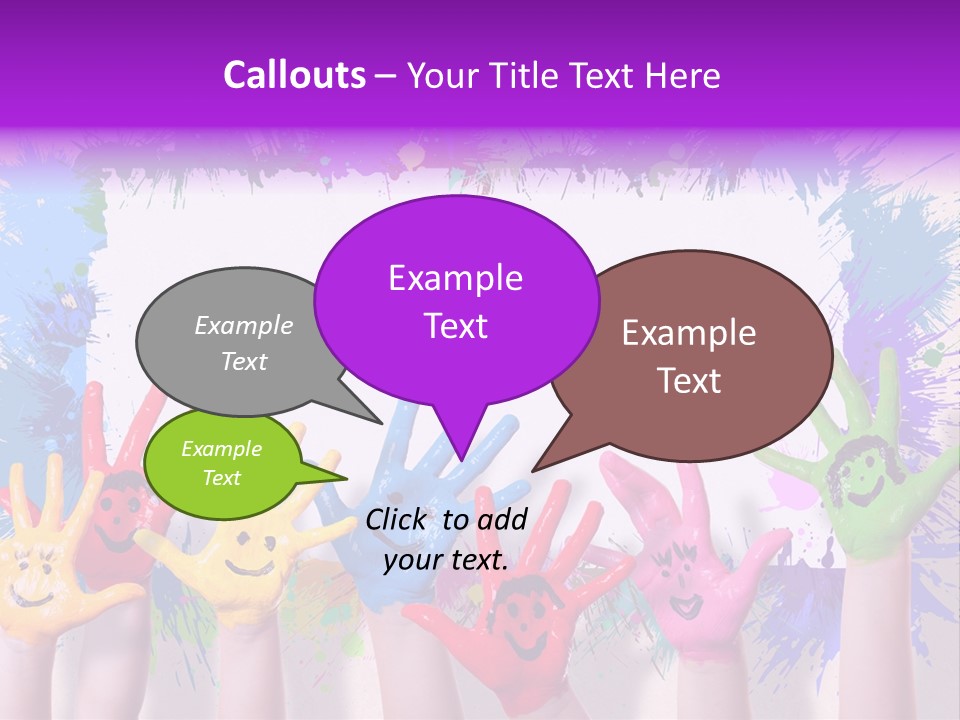 Wand Malen Pink PowerPoint Template