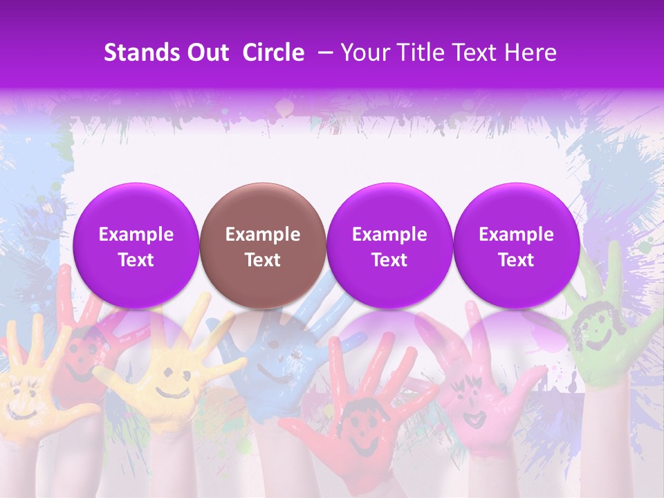 Wand Malen Pink PowerPoint Template