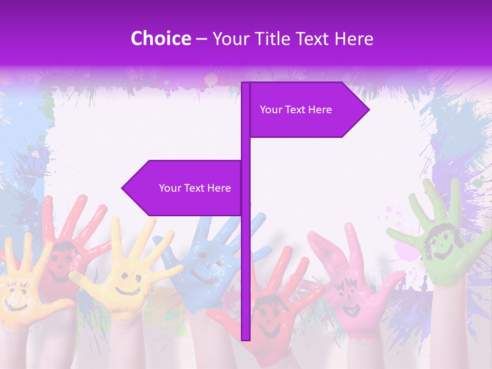 Wand Malen Pink PowerPoint Template