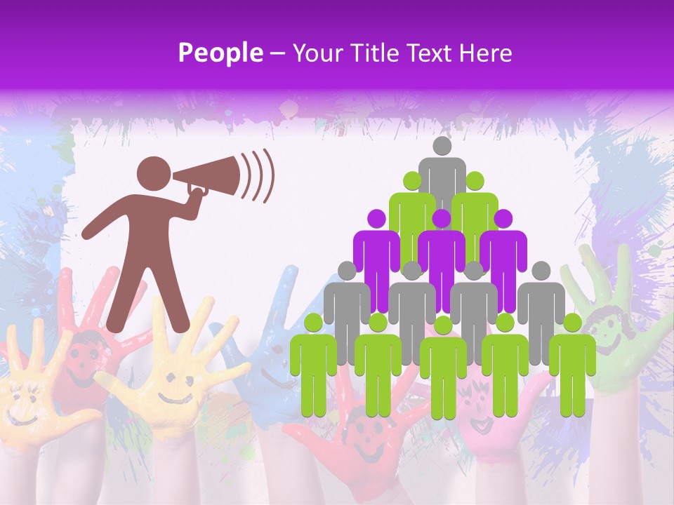 Wand Malen Pink PowerPoint Template