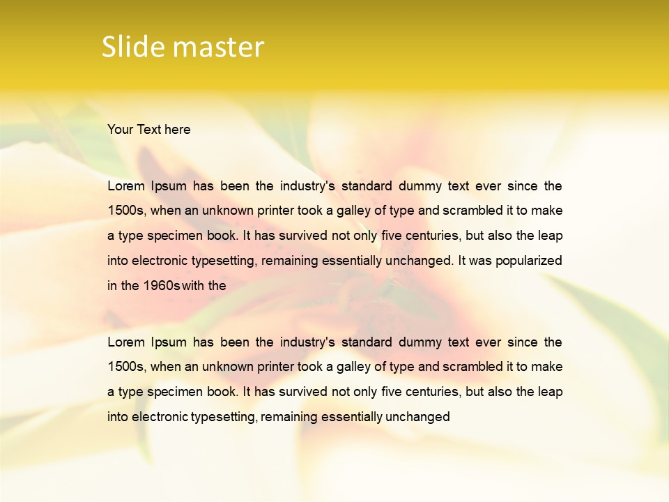 Exotic Blossom Natural PowerPoint Template