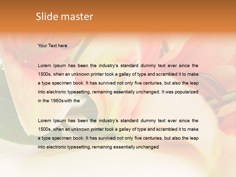 White Pink Petal PowerPoint Template