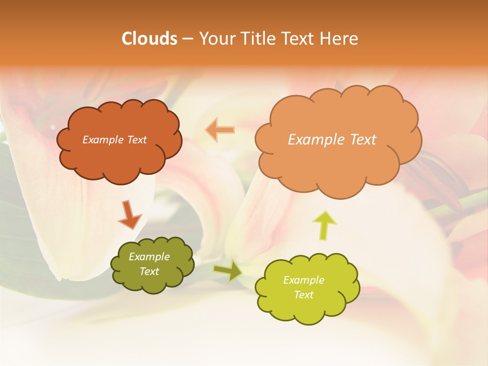 White Pink Petal PowerPoint Template