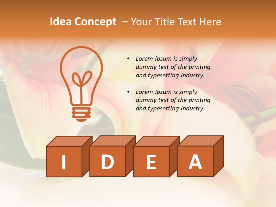 White Pink Petal PowerPoint Template