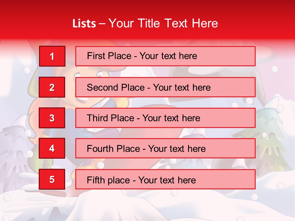 Misty Snowboarding Teenager PowerPoint Template