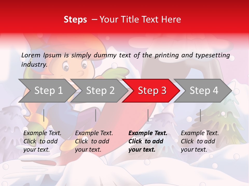 Misty Snowboarding Teenager PowerPoint Template