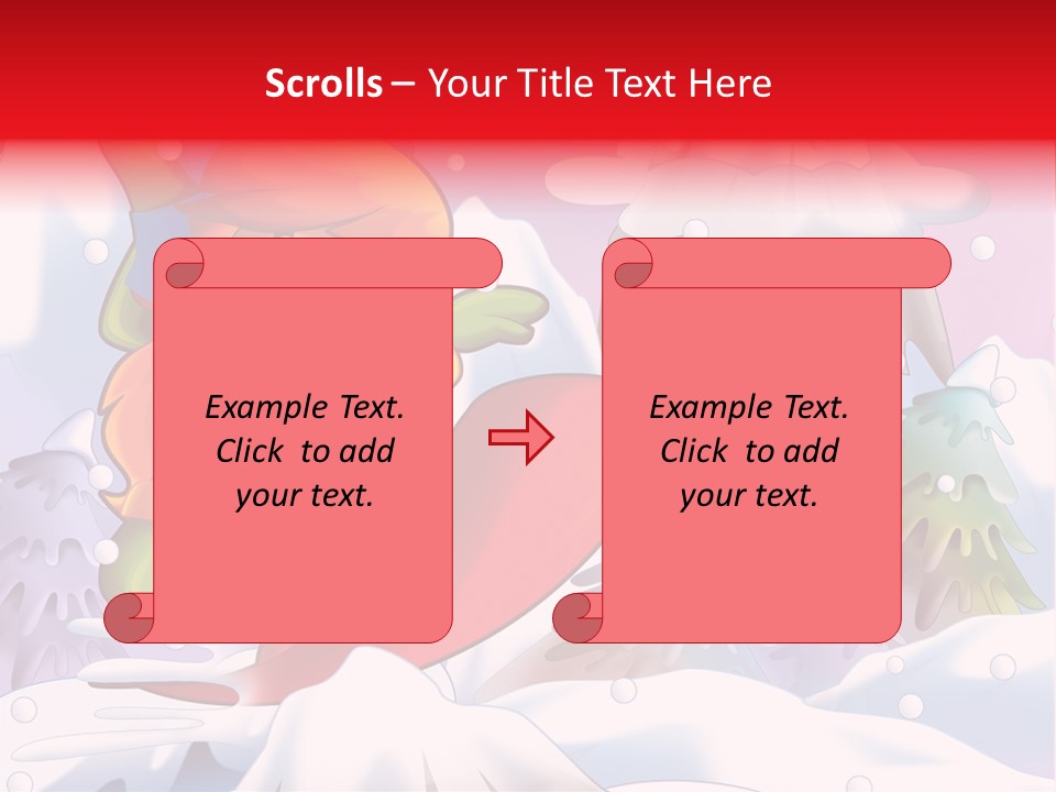 Misty Snowboarding Teenager PowerPoint Template