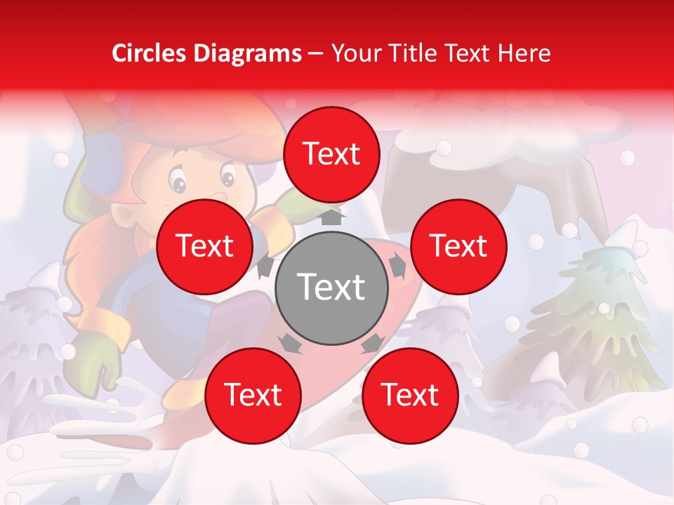 Misty Snowboarding Teenager PowerPoint Template