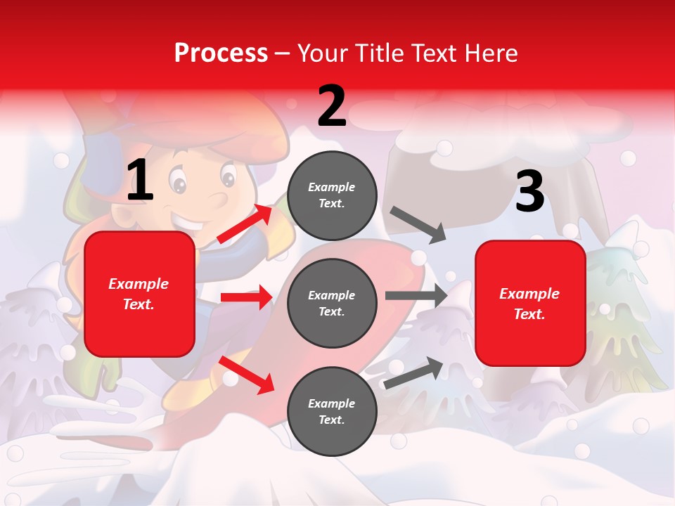 Misty Snowboarding Teenager PowerPoint Template