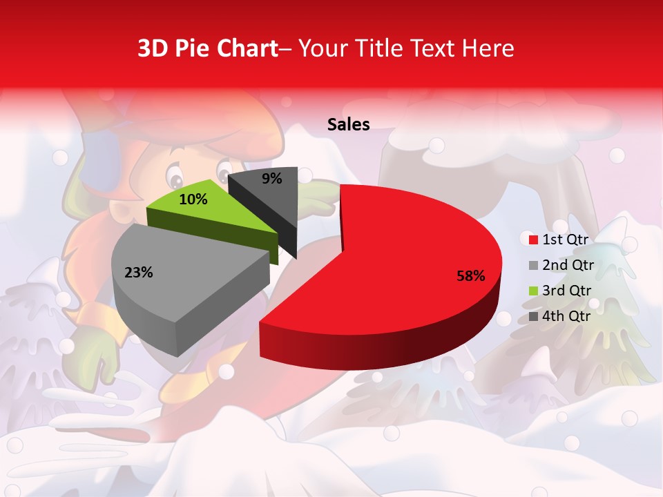 Misty Snowboarding Teenager PowerPoint Template